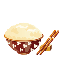 卡通美食米饭元素