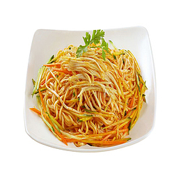 方盘菜叶鸡丝凉面食品餐饮