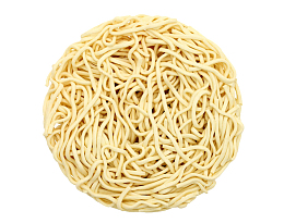 黄色圆形速食方便面