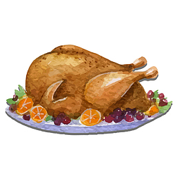 卡通鸡肉
