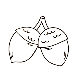 简笔画坚果
