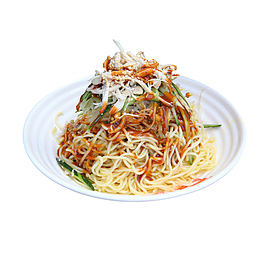 榨菜丝鸡丝凉面食品餐饮