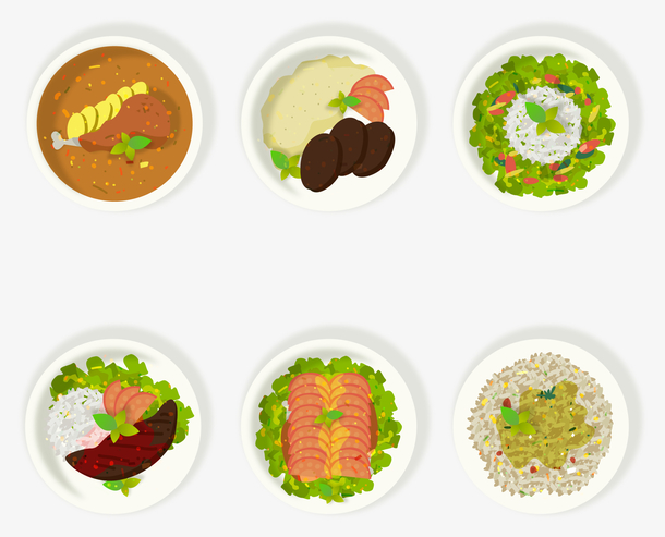 矢量手绘食物素材免费下载_觅元素