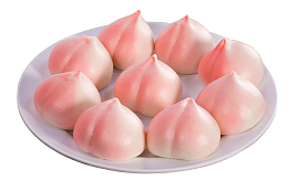 粉色寿桃包