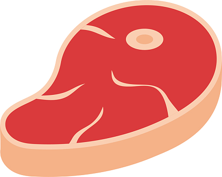 卡通猪肉瘦肉免抠素材