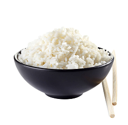 一大碗白色蒸米饭