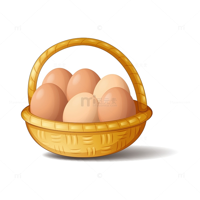 篮中鸡蛋插画