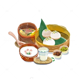 手绘早餐