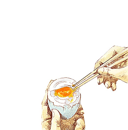 手绘美食咸鸭蛋黄