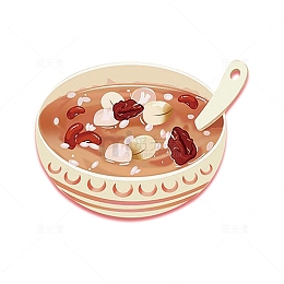 橙色腊八节美味腊八粥