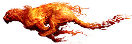 手绘创意火焰猎豹