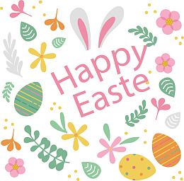 彩蛋花纹复活节海报