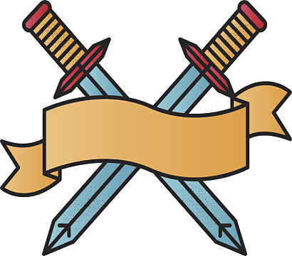 交叉的刀剑海报