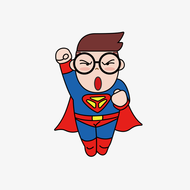 卡通超人人物设计免抠素材免费下载