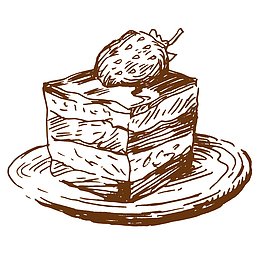 矢量艺术甜点食物