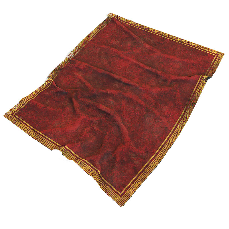 红色复古北欧地毯