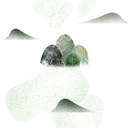 清明节水墨风山水画背景