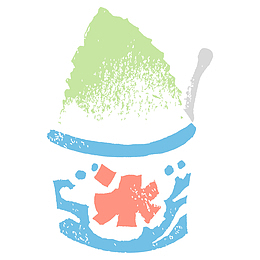 抹茶味可爱日系插画