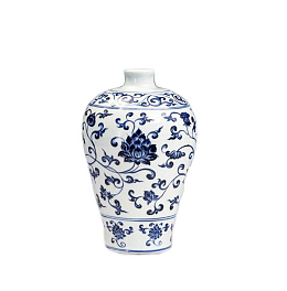 小嘴花瓶精致缠枝莲纹