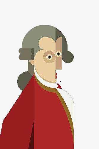 卡通牛顿和苹果png掉下来的苹果aijpg矢量蓝色扁平化手绘教育背景png