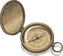 传统古代罗盘免抠png图案