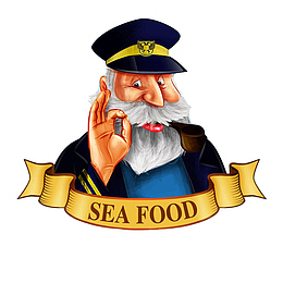 卡通复古OK手势老船长图标PNG