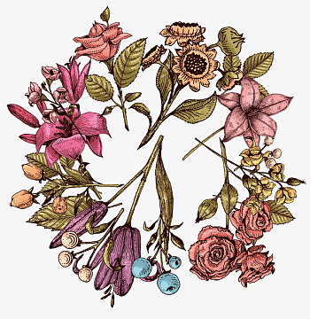 矢量花朵底纹边框素材_矢量花朵底纹边框图片元素-觅元素