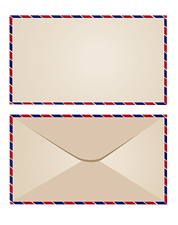 条纹简洁信封PNG