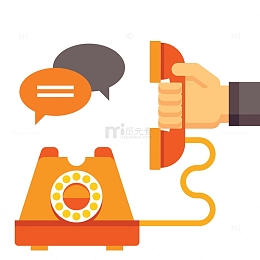 彩色打电话的手臂矢量