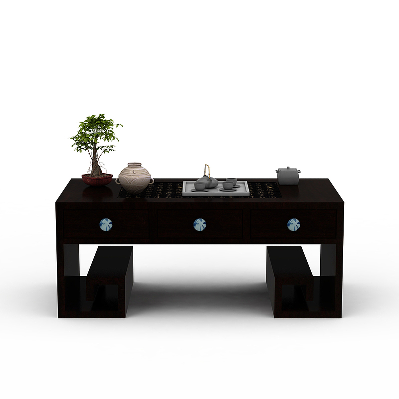 黑色古典复古简单中式书桌