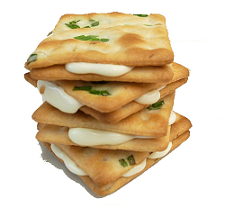 方形香葱味儿夹心牛扎饼