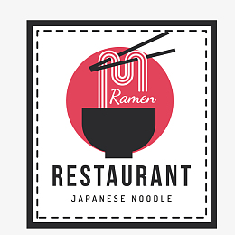 日式拉面餐厅标签设计