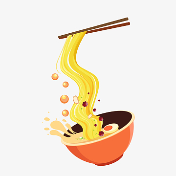 卡通面条矢量图下载