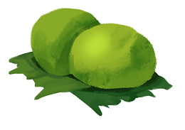 手绘清明节食物插图青团插画