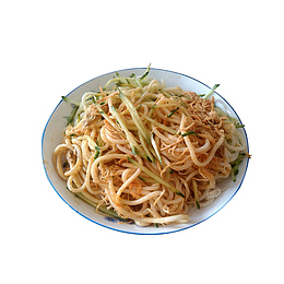 黄瓜拌鸡丝凉面食品餐饮