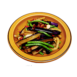 产品实物传统美食茄子豆角