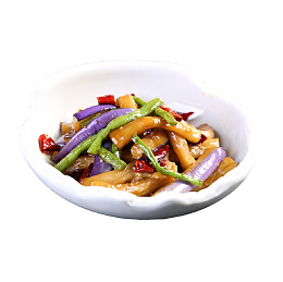 产品实物炒菜茄子豆角