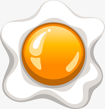 黄色卡通美味荷包蛋