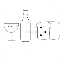西餐甜点美食杯子瓶子图标素材