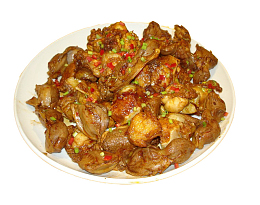 猪骨头炒鸡胗