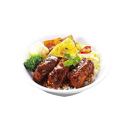 美味酱香排骨饭图片