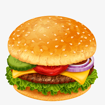 逼真的汉堡矢量图