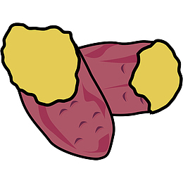 卡通美味食物烤红薯插画免抠