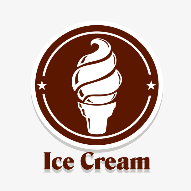 可爱,棕色图标,甜食,美食,食物,食品,冰激凌,甜点,甜品,雪糕,冷饮