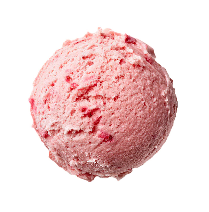 一个草莓口味的冰激凌