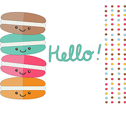 卡通手绘马卡龙海报