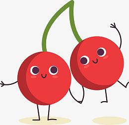 矢量图红色可爱樱桃