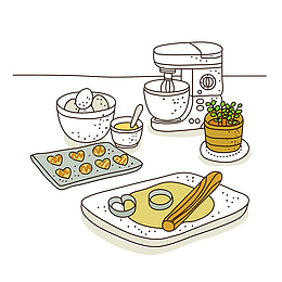 每日餐点手绘简笔画