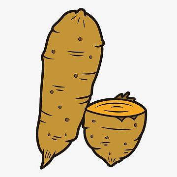 卡通美味红薯插画设计免抠