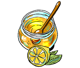 手绘金子蜂蜜罐子